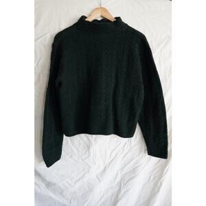 Handmade Wintergreen Mockneck Sweater (M)